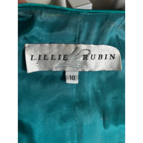 Lillie Rubin Vintage 80s Blouse Jacket Puffed Sleeves Snaps Front Closure Sz 10 - Picture 8 of 11